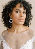 pearl chandelier bridal earrings, weddings, twigs & honey