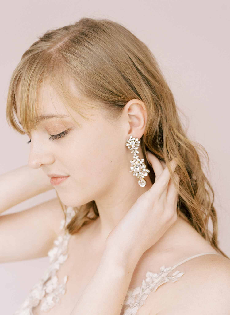 crystal vintage inspired bridal wedding earrings by twigs & honey