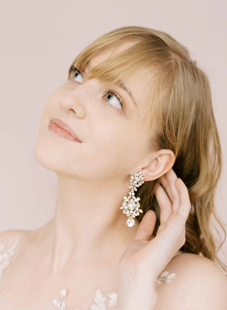 crystal vintage inspired bridal wedding earrings by twigs & honey