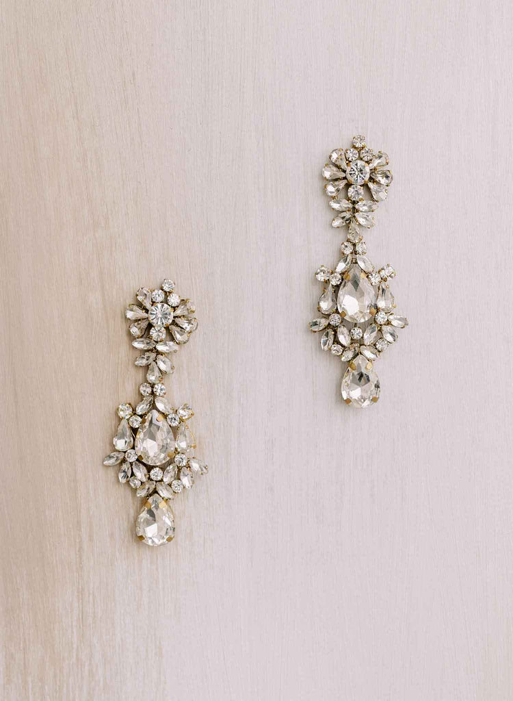 crystal vintage inspired bridal wedding earrings by twigs & honey