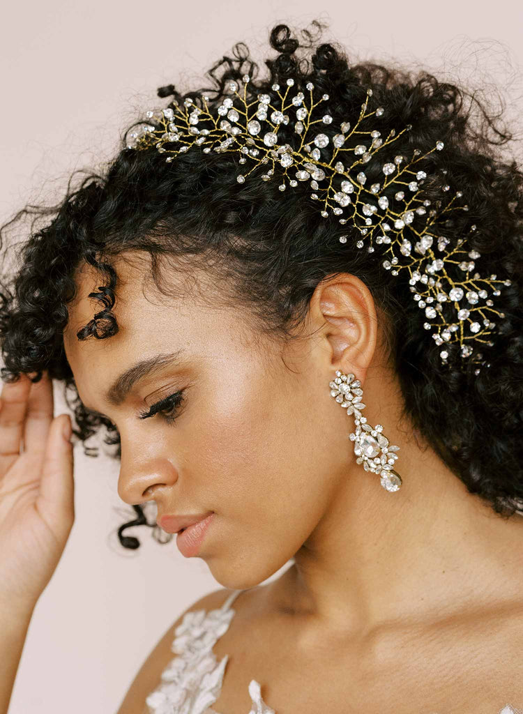 crystal vintage inspired bridal wedding earrings by twigs & honey