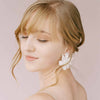 hand embroidered sequin flower earrings by twigs and honey
