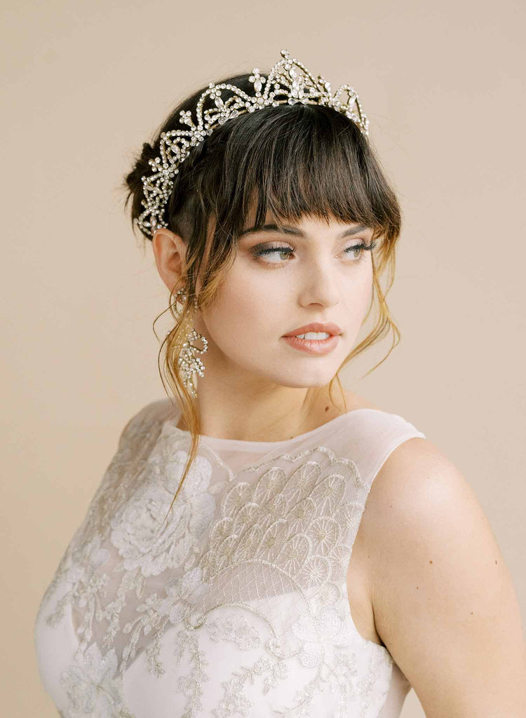 vintage inspired crystal tiara, bridal crown, by twigs and honey