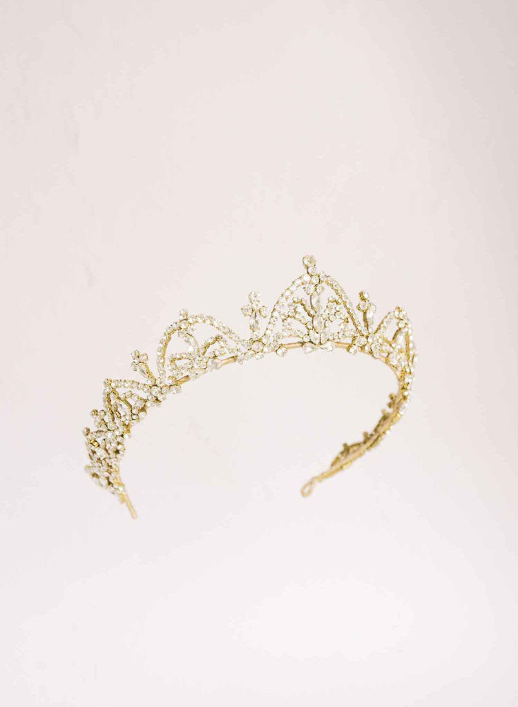 vintage inspired crystal tiara, bridal crown, by twigs and honey