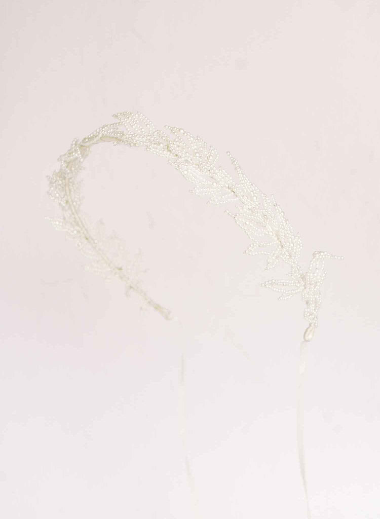 Swan lake pearl leaves inspired, grecian crown, headpiece twigs & honey