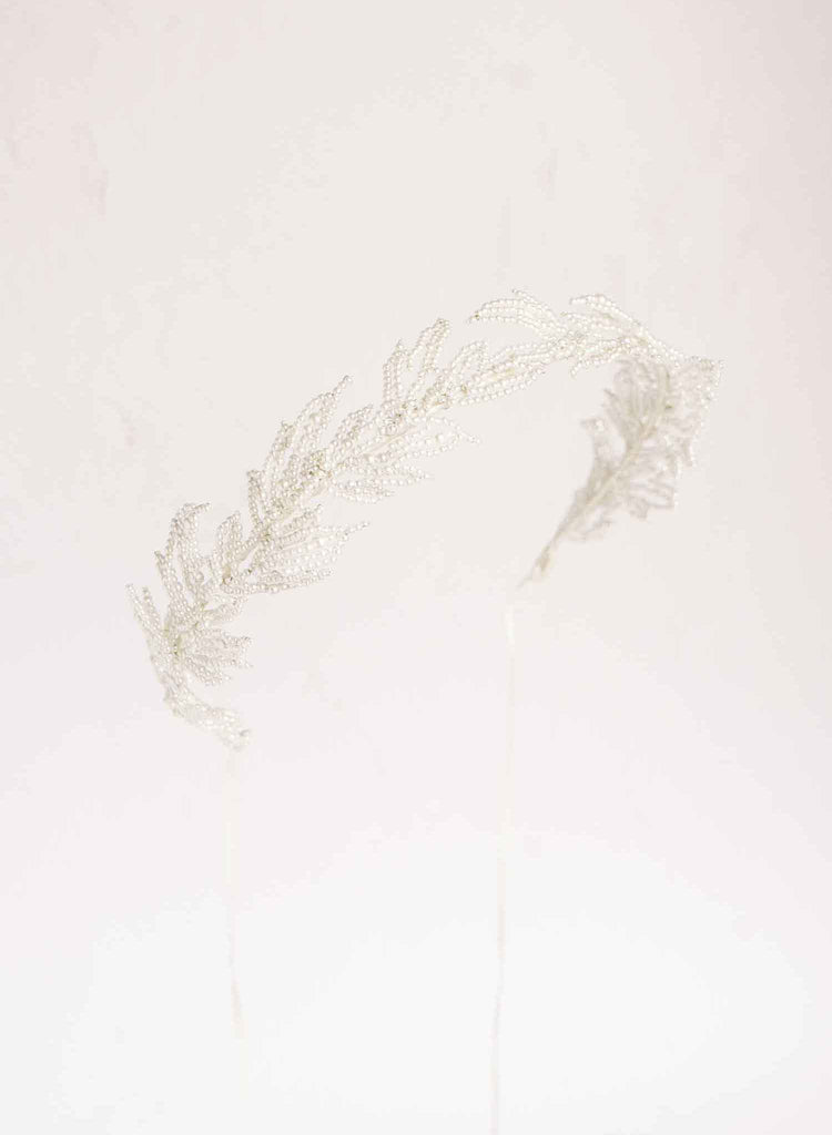 Swan lake pearl leaves inspired, grecian crown, headpiece twigs & honey