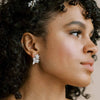small crystal bridal stud, post back earrings by twigs & honey