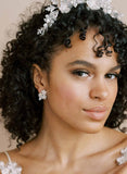 small crystal bridal stud, post back earrings by twigs & honey