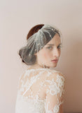 Mini tulle veil with pearls - Style # 212