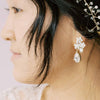 small crystal bridal stud, post back earrings by twigs & honey