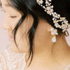 small crystal bridal stud, post back earrings by twigs & honey