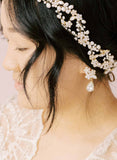 small crystal bridal stud, post back earrings by twigs & honey