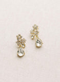 small crystal bridal stud, post back earrings by twigs & honey