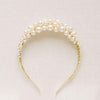 pearl layered swarovski headband, crown by twigs and honey bhldn