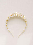 pearl layered swarovski headband, crown by twigs and honey bhldn