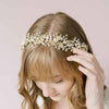 Grecian inspired leaf and crystal crown - Style #2132