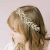 Grecian inspired leaf and crystal crown - Style #2132