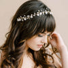 flower porcelain and crystal hair vine bridal by twigs & honey