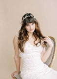 flower porcelain and crystal hair vine bridal by twigs & honey