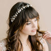 flower porcelain and crystal hair vine bridal by twigs & honey