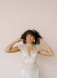 flower porcelain and crystal hair vine bridal by twigs & honey