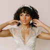 flower porcelain and crystal hair vine bridal by twigs & honey