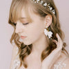 flower porcelain and crystal hair vine bridal by twigs & honey