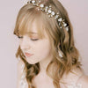 flower porcelain and crystal hair vine bridal by twigs & honey