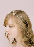 twigs & honey silver crystal hair vine, hair adornment