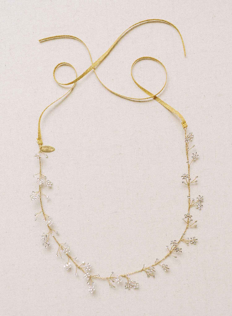 twigs & honey silver crystal hair vine, hair adornment