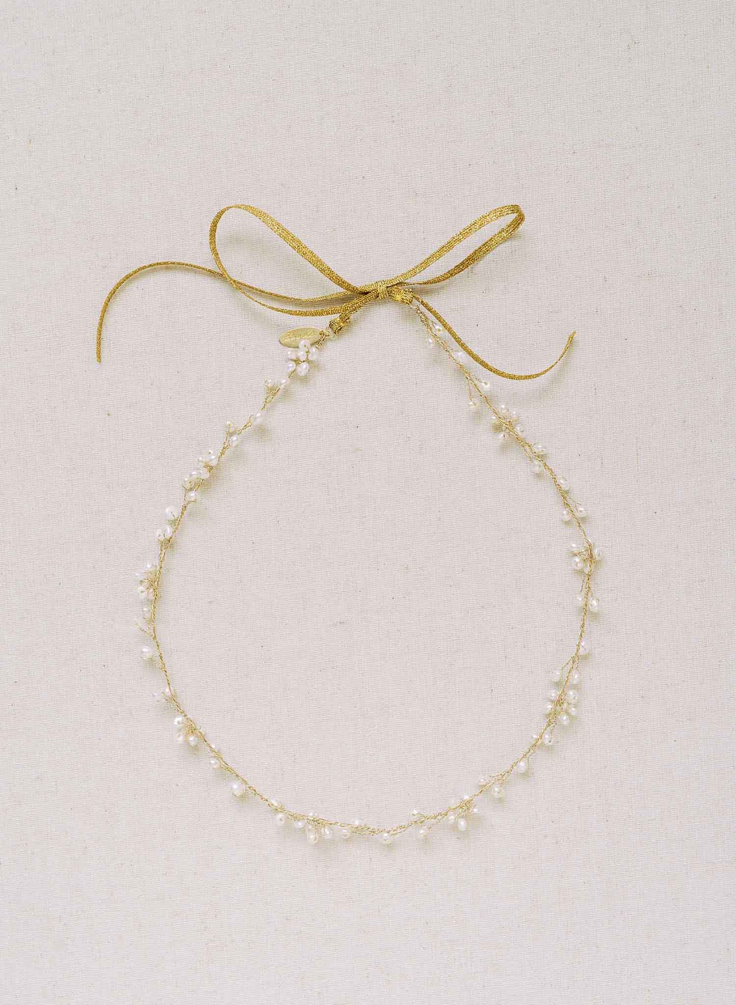 Freshwater pearl daisy chain hair vine - Style #2136