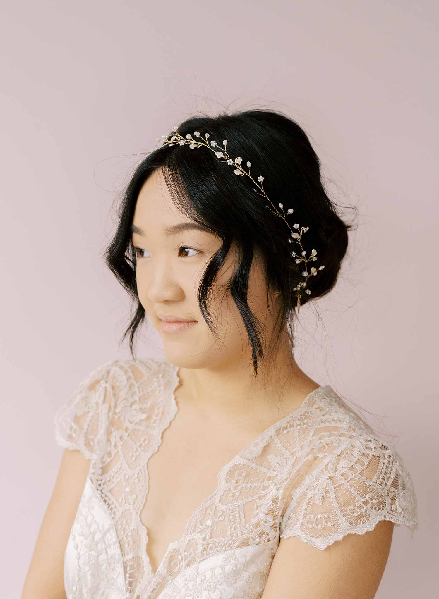 Sweet blossom and crystal hair vine - Style #2138