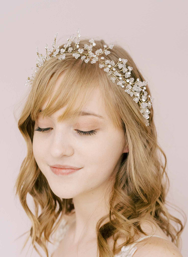 Austrian crystals bridal hair vine, weddings, by twigs and honey