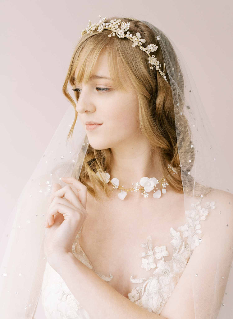 floral bridal wedding handmade headband by twigs and honey