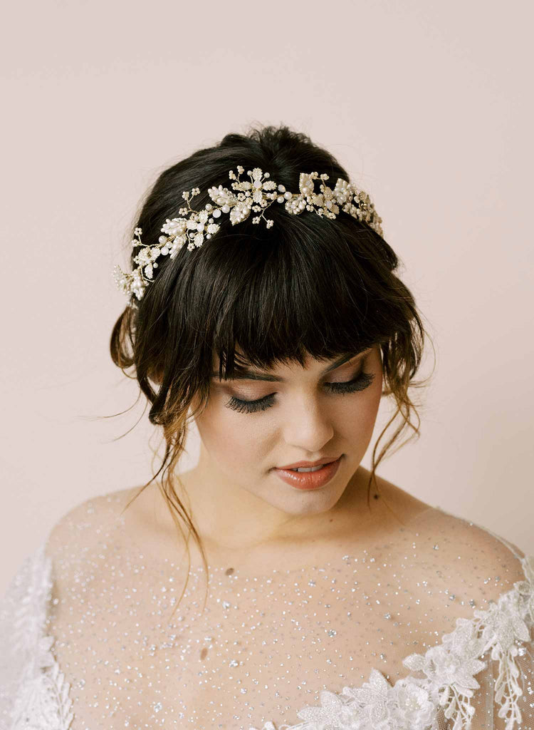 floral bridal wedding handmade headband by twigs and honey