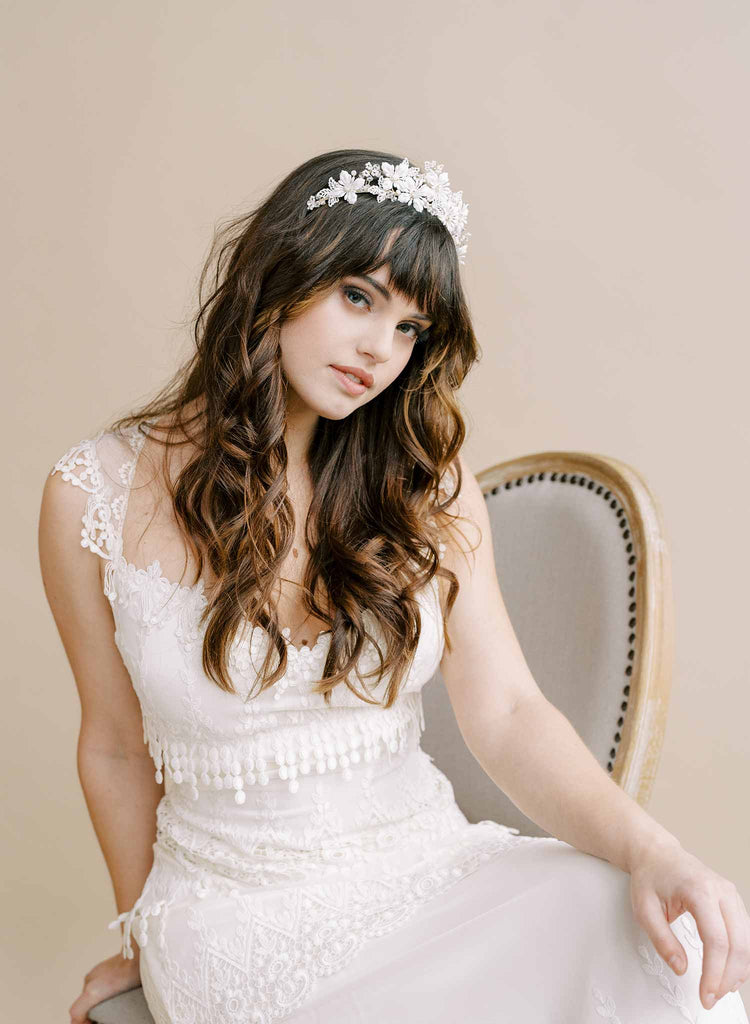 fairy, woodland bridal crown or tiara by twigs and honey