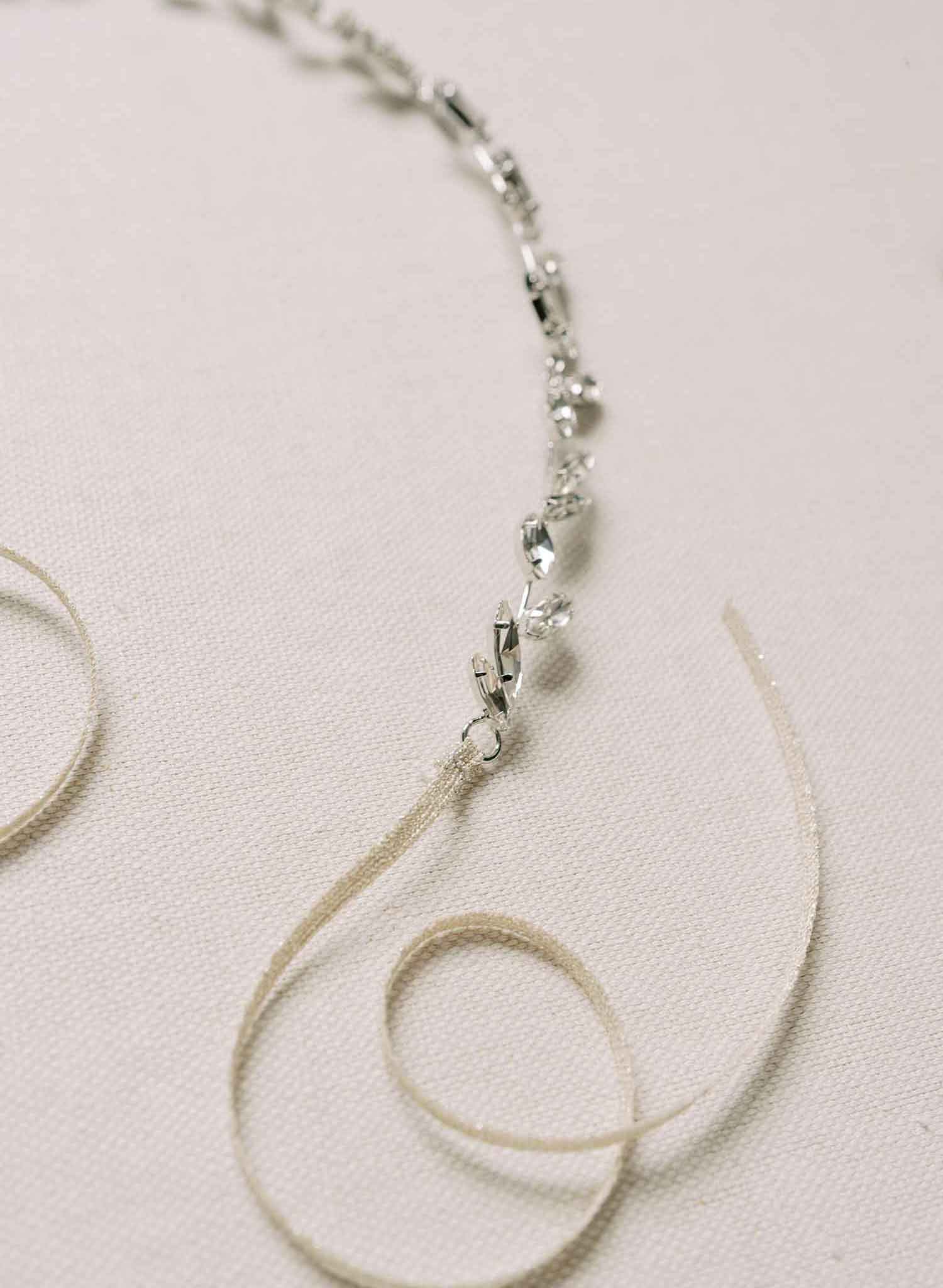bridal circlet, headpiece with crystals by twigs and honey