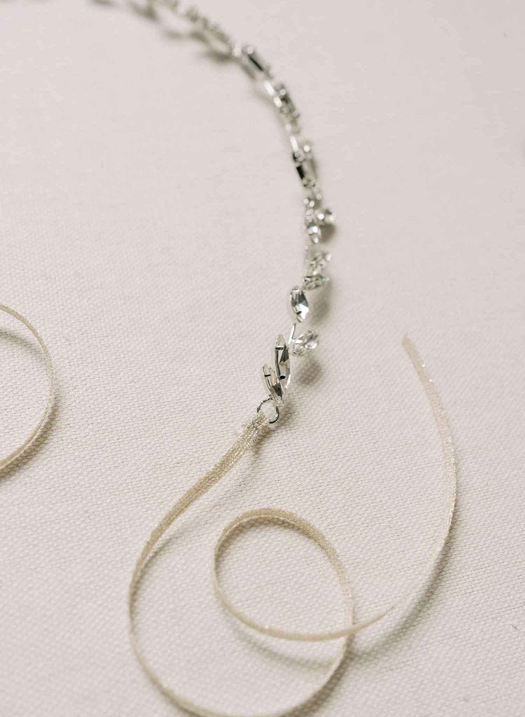 bridal circlet, headpiece with crystals by twigs and honey