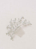 silver bridal opal crystal hair comb by twigs and honey