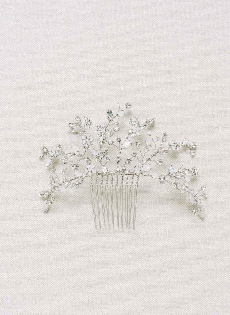 wedding crystal hair comb, headpiece by twigs & honey