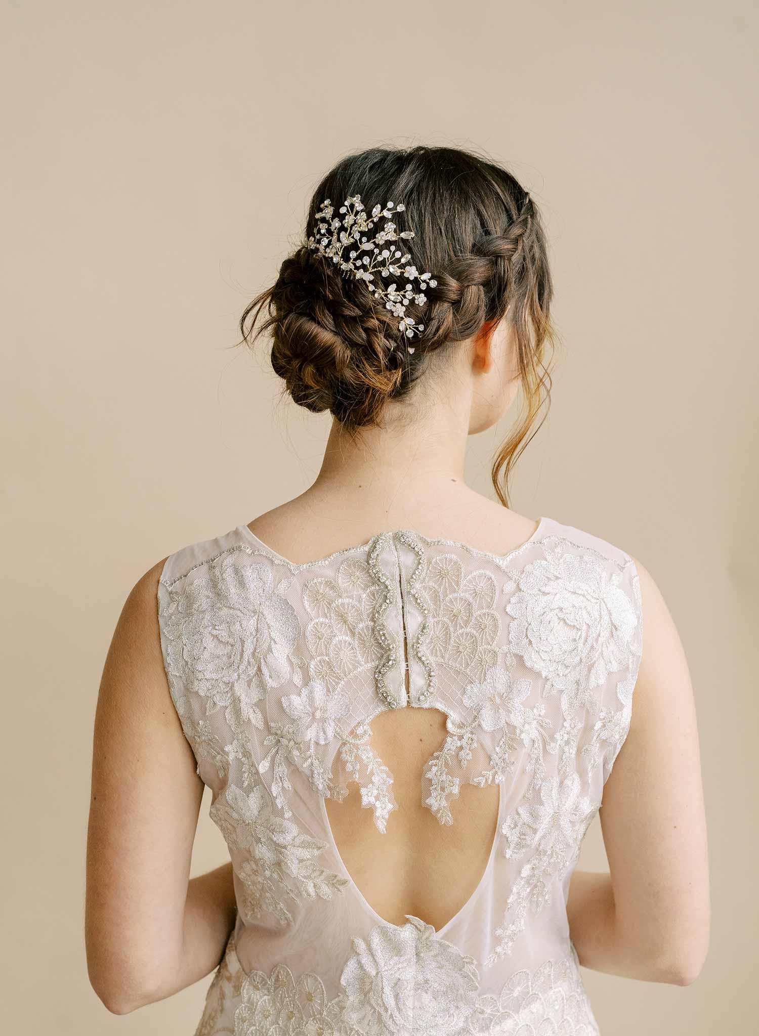 wedding crystal hair comb, headpiece by twigs & honey