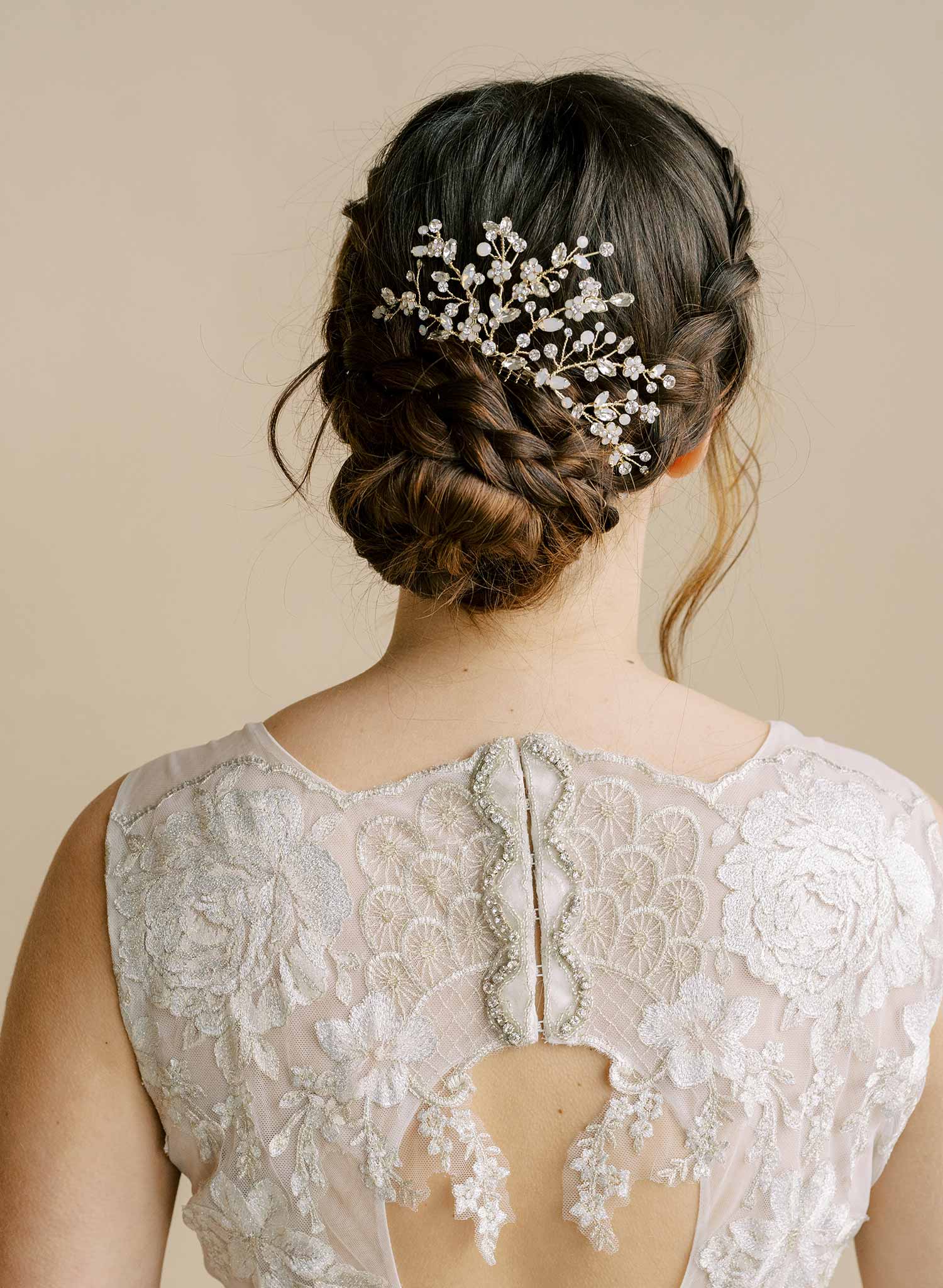wedding crystal hair comb, headpiece by twigs & honey