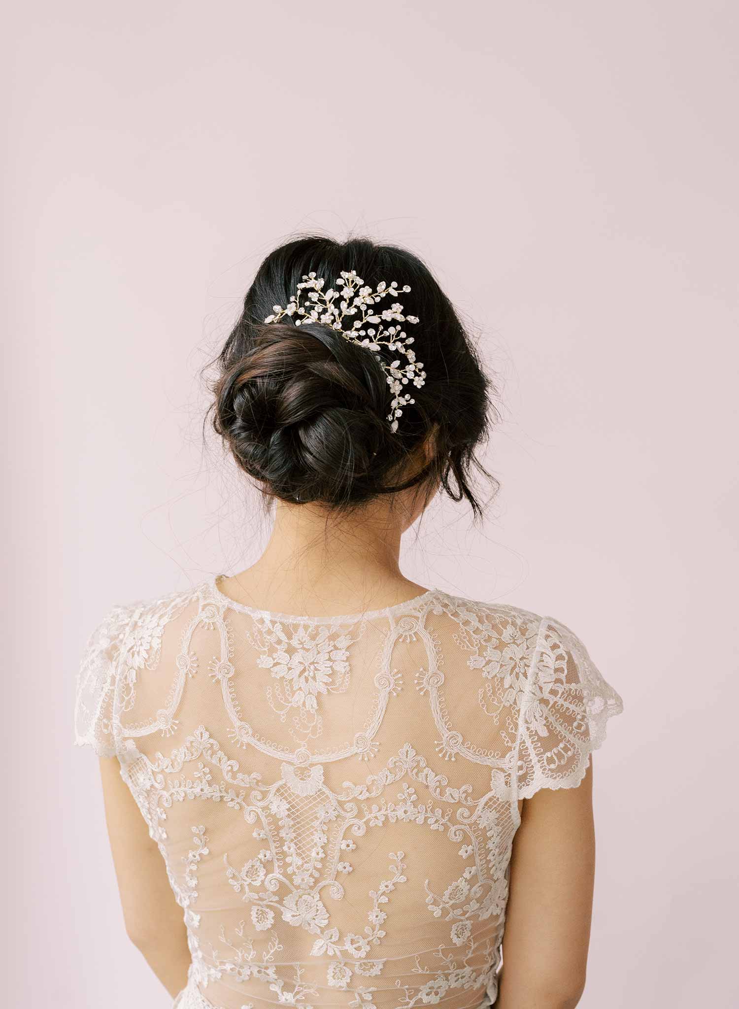 wedding crystal hair comb, headpiece by twigs & honey