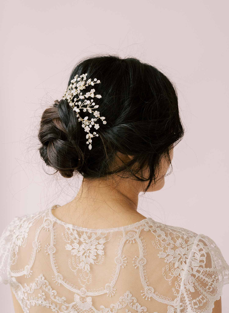 wedding crystal hair comb, headpiece by twigs & honey