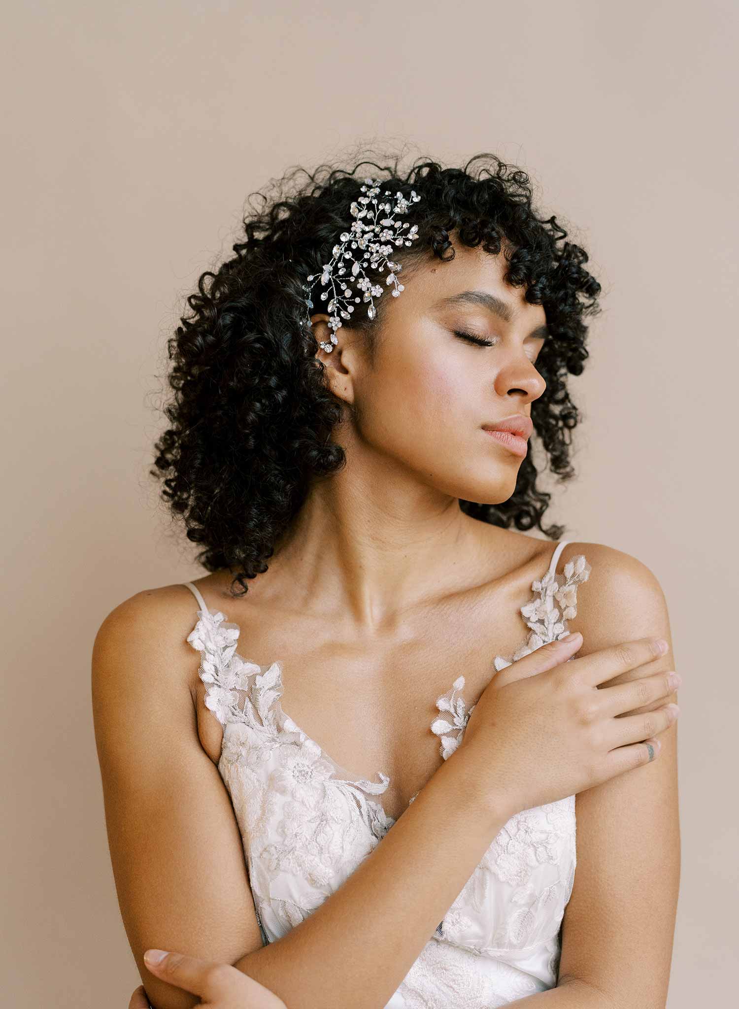 wedding crystal hair comb, headpiece by twigs & honey