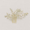 modern crystal bridal hair comb by twigs and honey