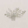 silver crystal bridal hair comb by twigs & honey