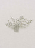 silver crystal bridal hair comb by twigs & honey