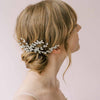 modern crystal bridal hair comb by twigs and honey