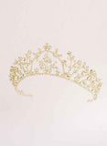 dramatic bridal crystal tiara crown by twigs and honey